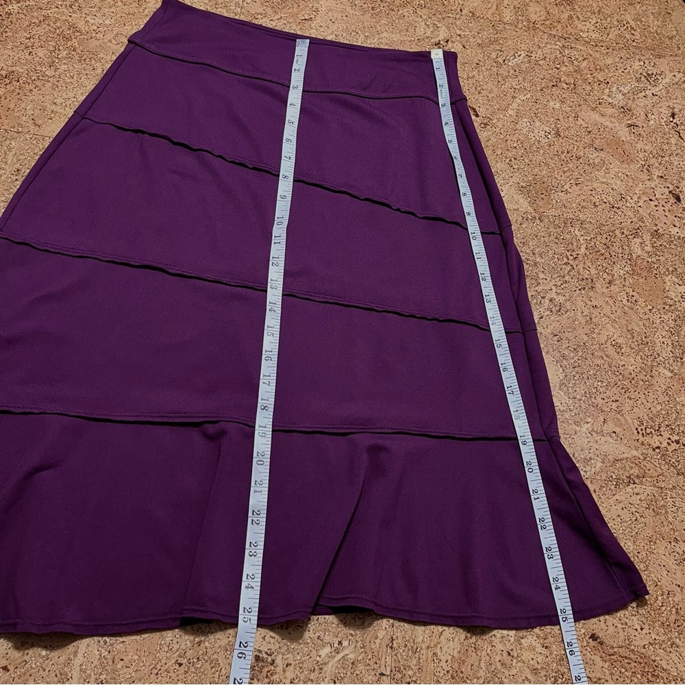 Athleta Crescendo Asymmetric Tiered Skirt In Plum Sz S - Picture 9 of 10